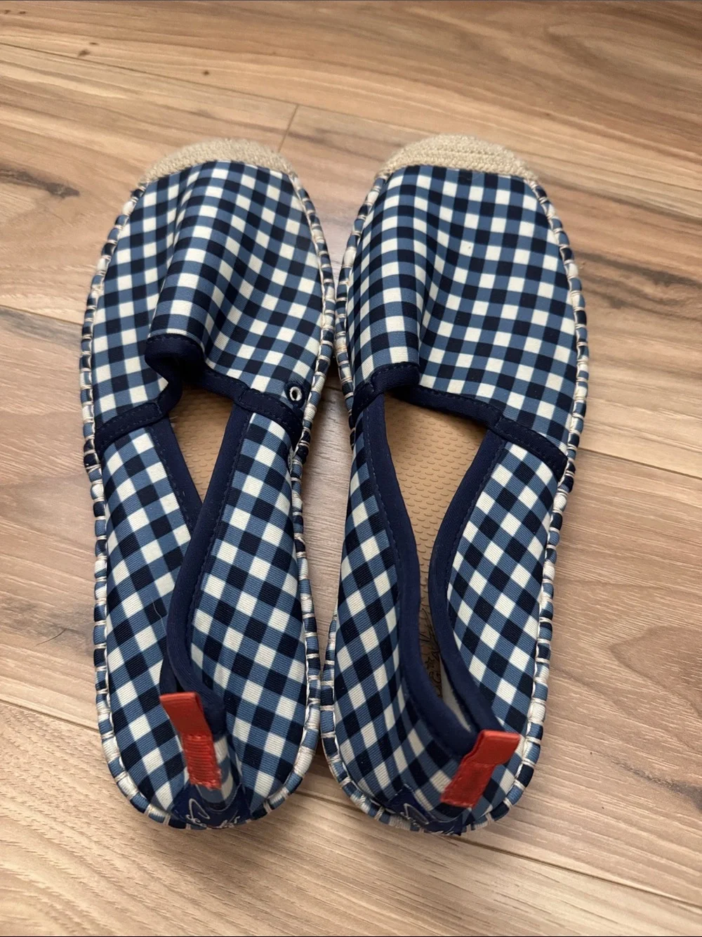 Seastar Beachwear Navy Gingham Women’s Slip-On Espadrilles